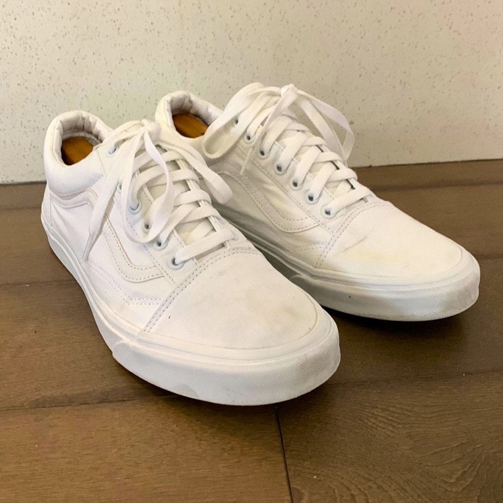 Mens Vans Old Skool White Size 12